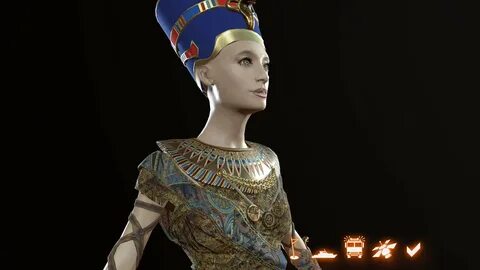 Nefertiti - 3D Model by Wofka