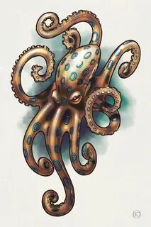 Pretty Octopus Tattoo Blue-ringed octopus. by skitterbot Oct