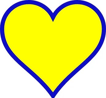 Michigan Blue Gold Heart Svg Clip Arts 600 X 557 Px - Blue A