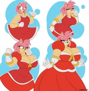 Commission - Amy Gown Transformation by SuperSonicRULAA Body Inflation.