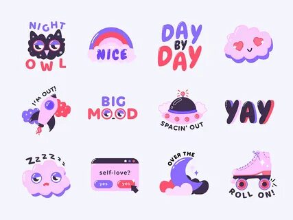 Dreamy Vibes Snapchat Stickers on Behance