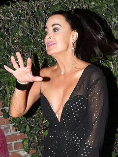 Kyle Richards' Wardrobe Malfunction: Flashes Breast Tape At 