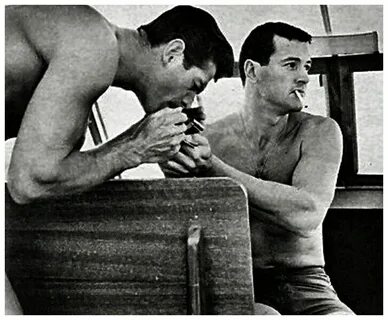 Rock Hudson with George Nader Rock hudson, Classic hollywood