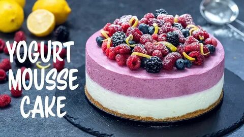 No-Bake Berry Lemon Yogurt Mousse Cake - No-Bake Summer Dess
