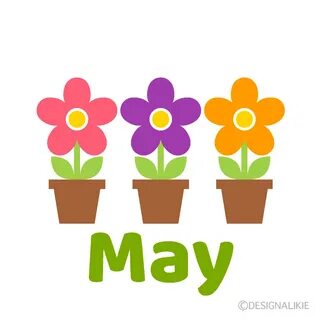 Potted Flowers May Clip Art Free PNG Image ｜ Illustoon