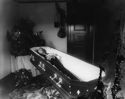 Wolfgang Leibold, Body in Coffin, Anaheim. graphic