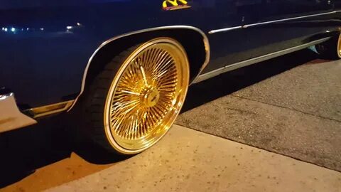 CANDY BLUE DONK VERT ON 24" ALL GOLD WITH VOGUE TIRES!! - Yo