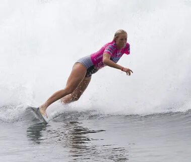 Bethany Hamilton - one armed pro surfer she was surfing at. 