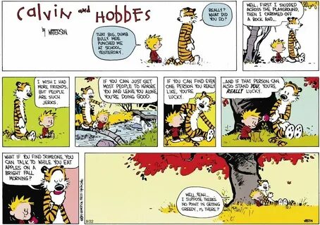THE DAILY CALVIN: Calvin and Hobbes, October 8, 1989 - I wis