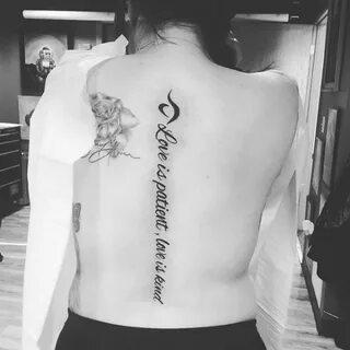 Love is Patient - Backbone Tattoos That Are Perfect for Fear
