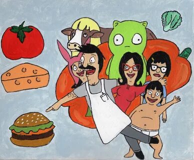 My first Bob's Burgers Fan Art: The Creation of Burger. Acry