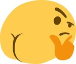Thinking Emoji Meme , Png Download - Thinking Emoji With But