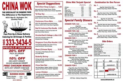 China Wok Restaurant Menu 2013 Related Keywords & Suggestion