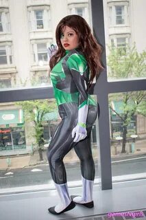 Jessica Cruz Green Lantern cosplay Bodysuit styled cosplay. 