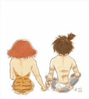 The Croods - Eep and Guy holding hands by anla on deviantART