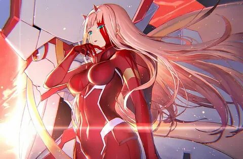 Zero Two, suit, red, bonito, woman, sweet, horns, mecha, anime, beauty, ani