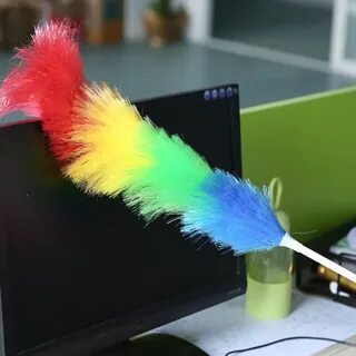 discount Household Rainbow Dust Duster Plastic T Feather Pra