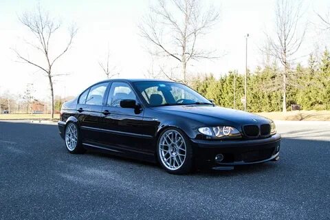 Jet Black E46 330i with 18" ARC-8 wheels APEX ARC-8 18x8.5. 