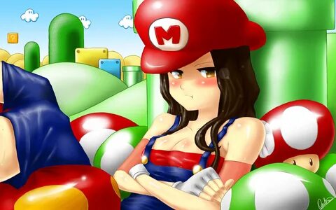 Скачать обои girl, sexy, game, mario bross, раздел игры в ра