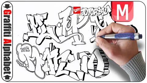 Graffiti Alphabet Buchstabe M - Letra M - Letter M - YouTube