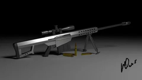 barrett Model 3D in Senapan Serbu 3DExport