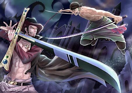 Mihawk vs Zoro by Eternal-S on deviantART One piece images, 