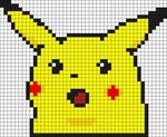 Pikachu Wow Face Perler Bead Pattern Bead Sprites Characters