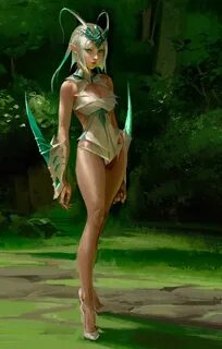 Green, YOUNG IL CHOI Female artwork, Female characters, Gree