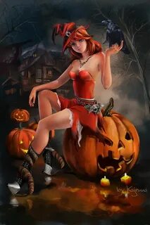 Halloween witch by Kajenna.deviantart.com on @deviantART (Wi