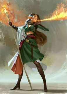 Female Elf Wizard - Pathfinder PFRPG DND D&D d20 fantasy Cha