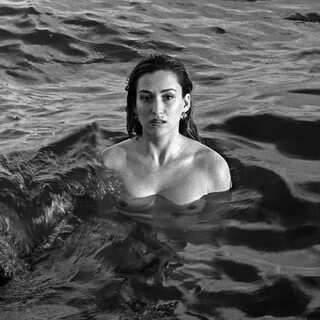 Ophelia black and white nude selfportrait in the lake Etsy
