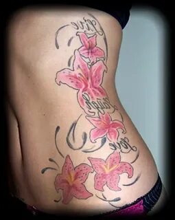 Floral Tattoo On Rib For Women
