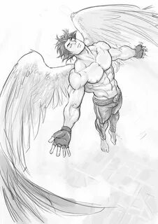 B-Angel flying by Felsus on DeviantArt Angel drawing, Angel 