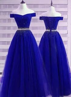 Beautiful Royal Blue Off Shoulder New olesaweddingdresses Be