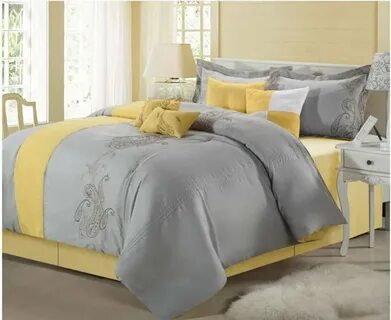 ann-harbor-yellow-paisley-8-piece-comforter-set Comforter se