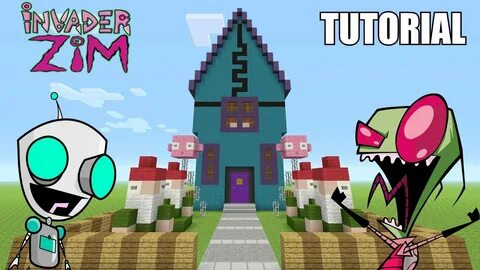 Minecraft Tutorial: How To Make "Invader Zim’s" House!! "Inv