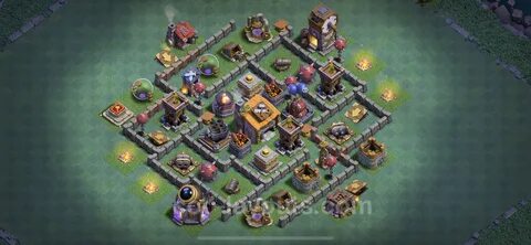 Unbeatable Builder Hall Level 6 Base with Link - Clash of Cl