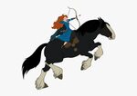 Brave And Her Horse - Merida Horse, HD Png Download - kindpn