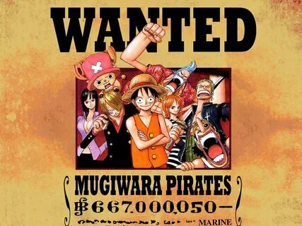 Wanted poster of the straw hats