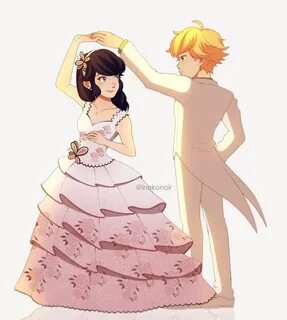 Marinette 🐞, and Adrien 🐱 Credits To Owner #miraculous #mira