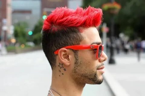 2019 farbige unterschnittene Frisuren für Männer - Haarfarbe
