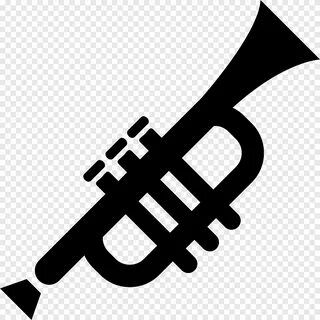 Trumpet Silhouette Music, Trumpet, sudut, teks png PNGEgg