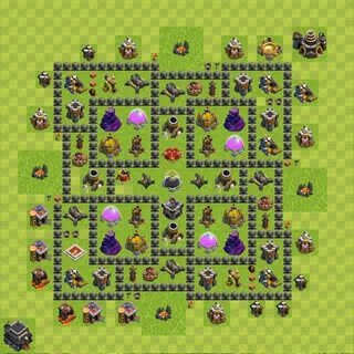 Farming Base TH9 - Clash of Clans - Town Hall Level 9 Base, 
