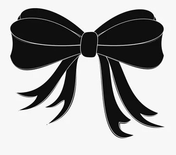 Bow Tie Black Ribbon Elegant Png Image - Ribbon Black And Wh