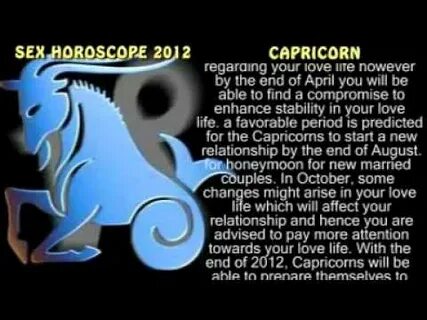 LOVE HOROSCOPE 2012 CAPRICORN - YouTube