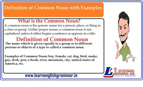 What is common noun definition with example.
