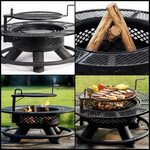 Big Horn Cowboy Texas Firepit and Grill Fire pit, Wood burni