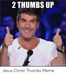 2 THUMBS UP Generatornet Jesus Christ Thumbs Meme Jesus Meme