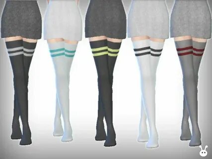 Thigh high socks for your sims! Comes with 5 color variation