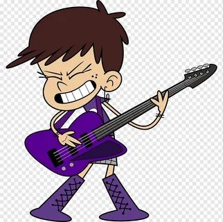 Luna Loud Bass guitar, bass, cartoon, fictional Character, s